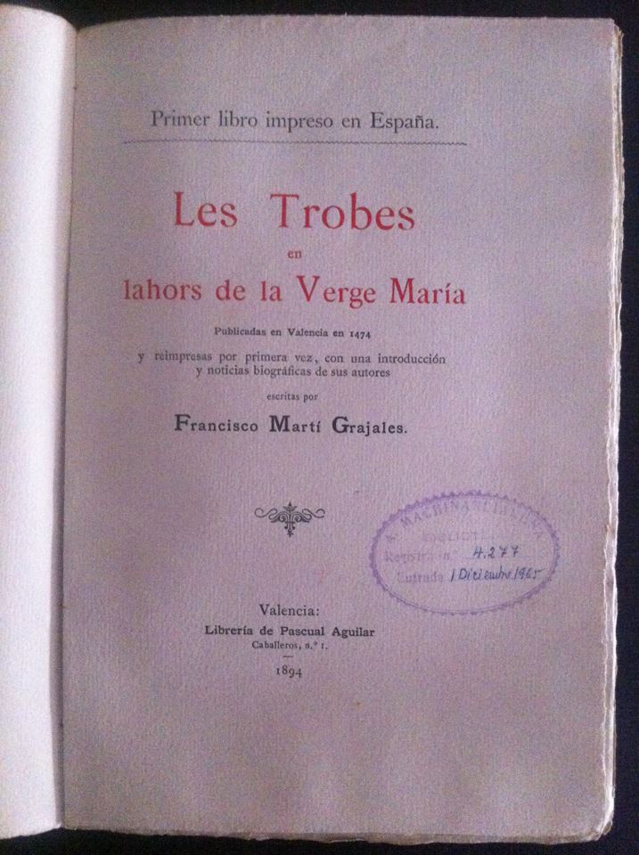 Obres e trobes en lahors de la Verge Maria L'Enciclopèdia, la