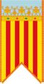 Real Senyera Valenciana històrica colocada en forma vertical d'asta o màstil i arrematada en forma de "cua d'oroneta". Utilisada històricament en provessons religioses (p.eix. Corpus de Valéncia) i actes oficials (p. eix. 9 d'Octubre) per diverses entitats.